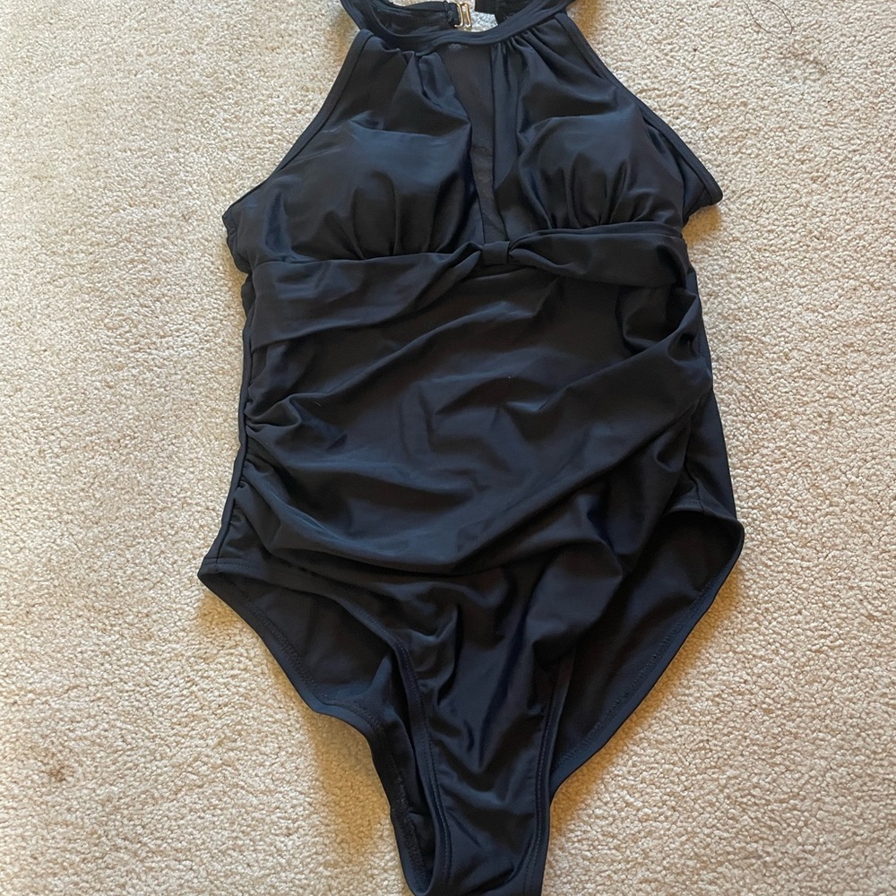 Black Women's One-Piece Swimsuit